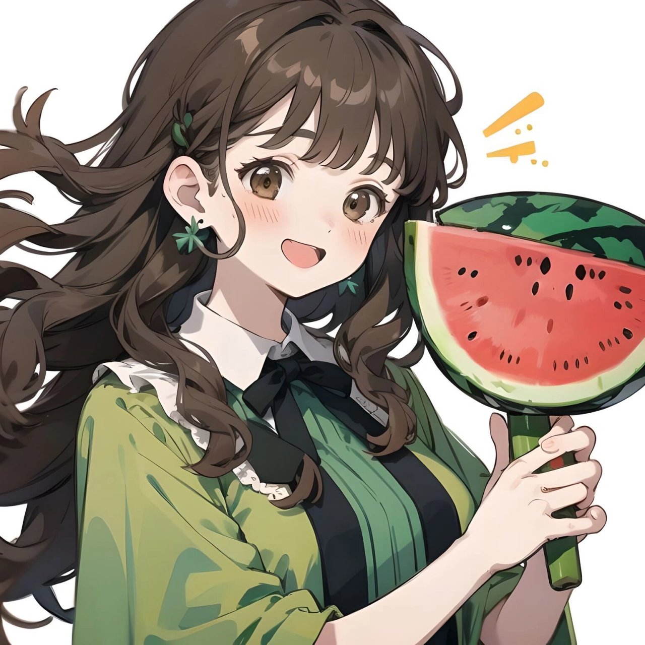 治愈系头像/夏日西瓜91女孩/可爱女生头像