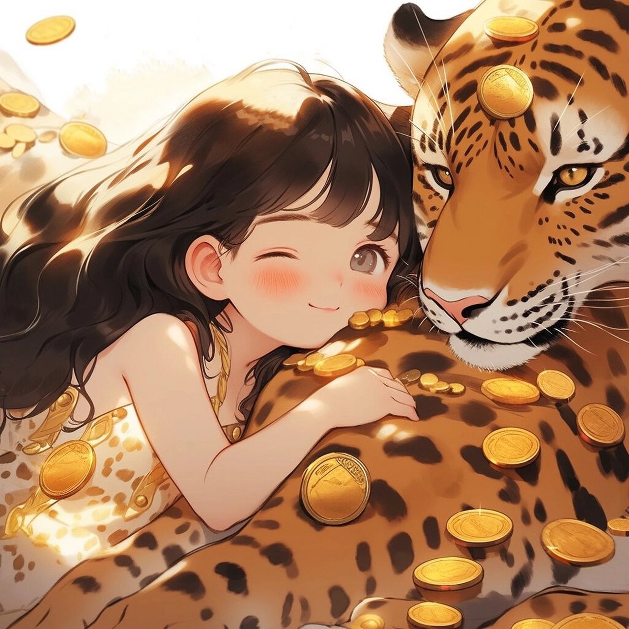 招财头像/暴富(豹富)女孩90