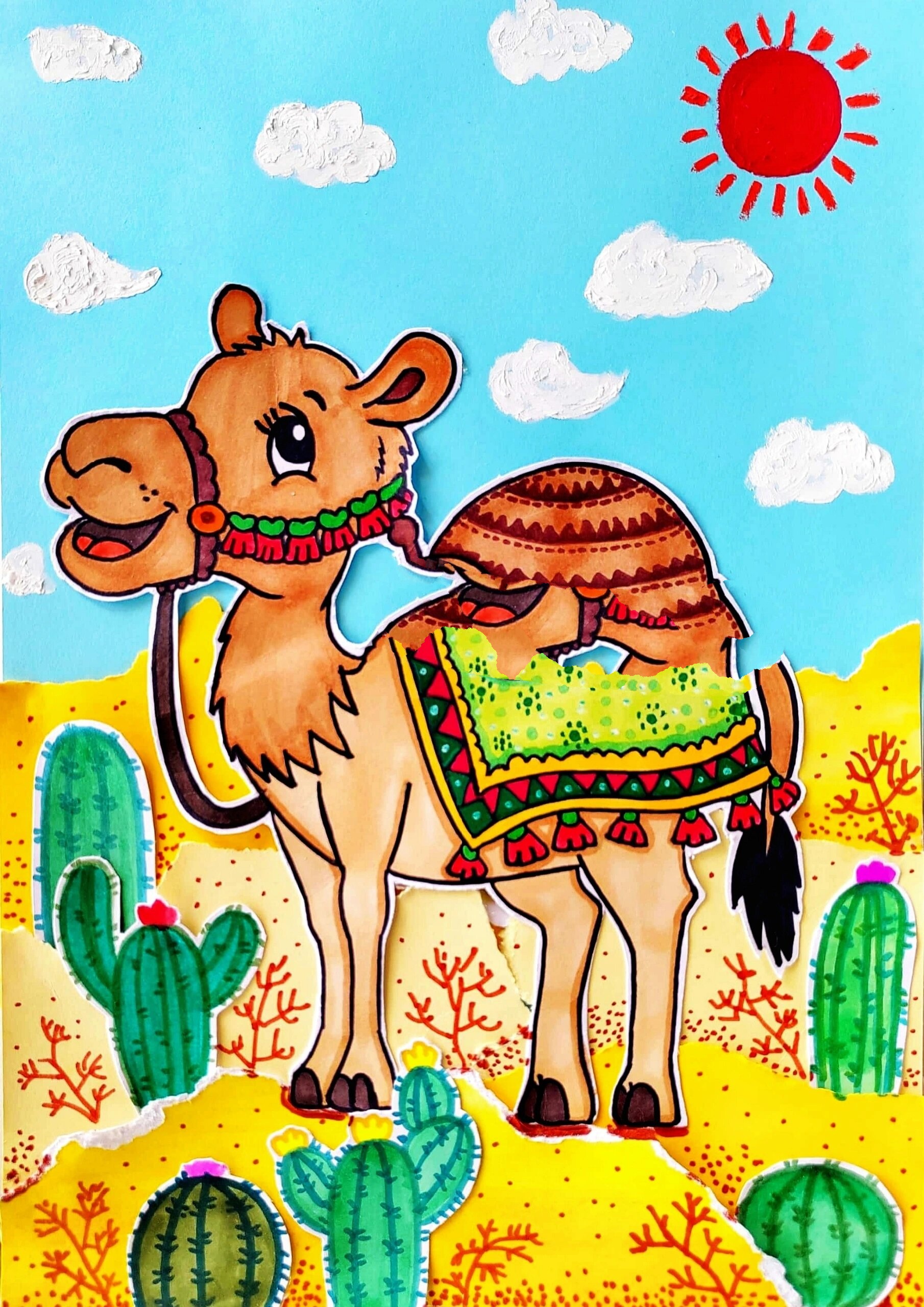 范画-沙漠骆驼(有课件步骤