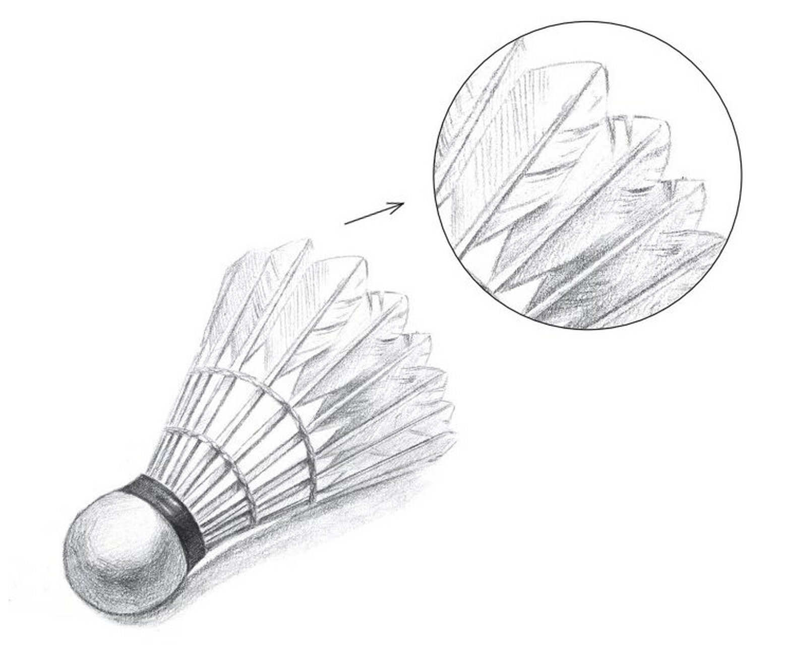 7315铅笔素描如此简单-羽毛球  9615羽毛球的画法   - 使用