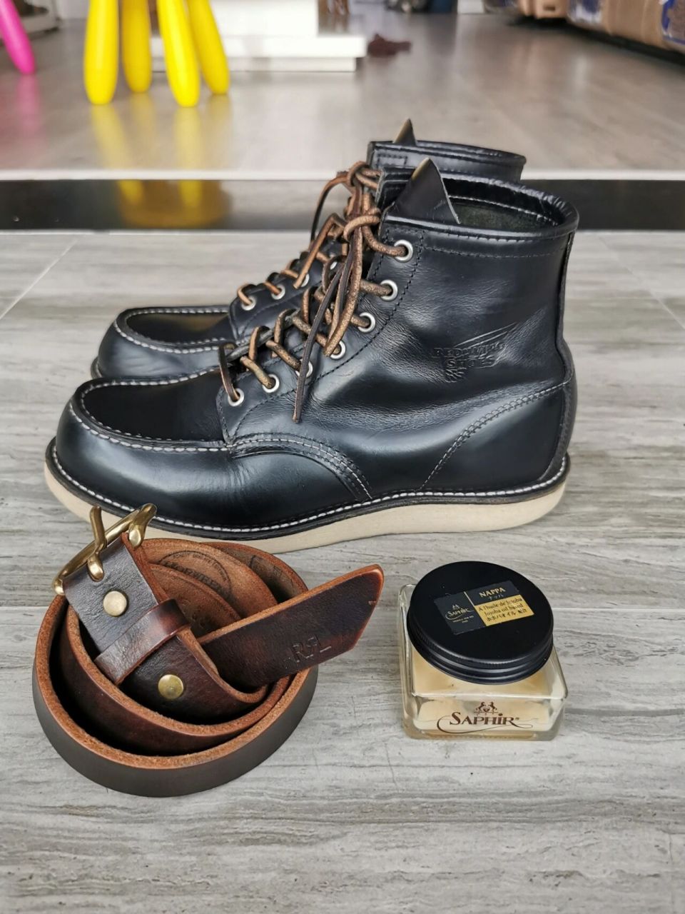 老哥哥的快乐～redwing 8130 一双即将十年的小黑狗,盘一下午,其乐