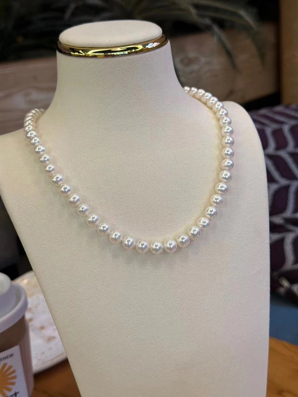 5a级强光珍珠项链 56#780/1 5a级别正圆强光微微瑕天然珍珠项链!