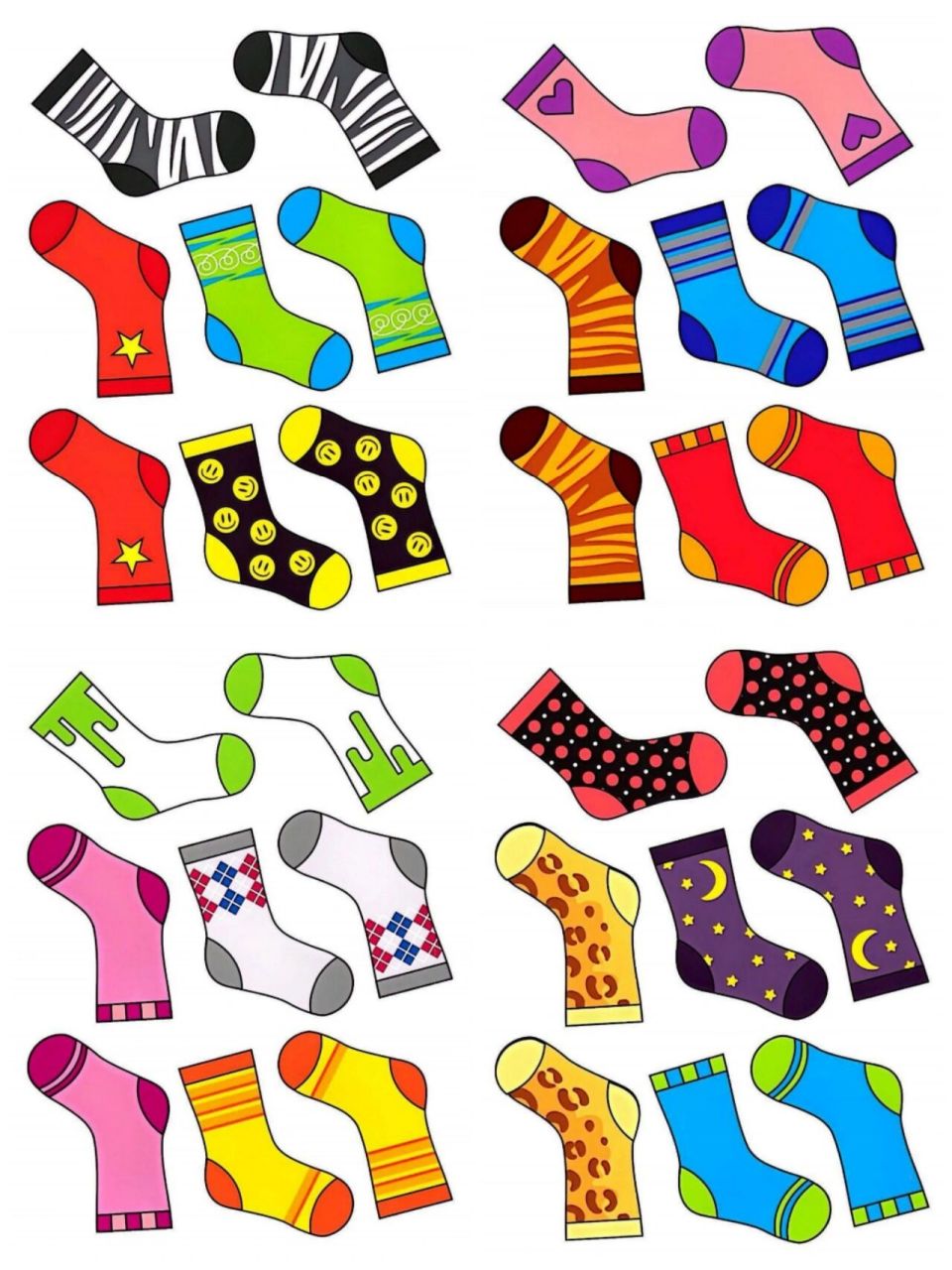 幼儿园生活区12款可打印教具 袜子配对,保护牙宝宝,穿鞋带,摘草莓,男