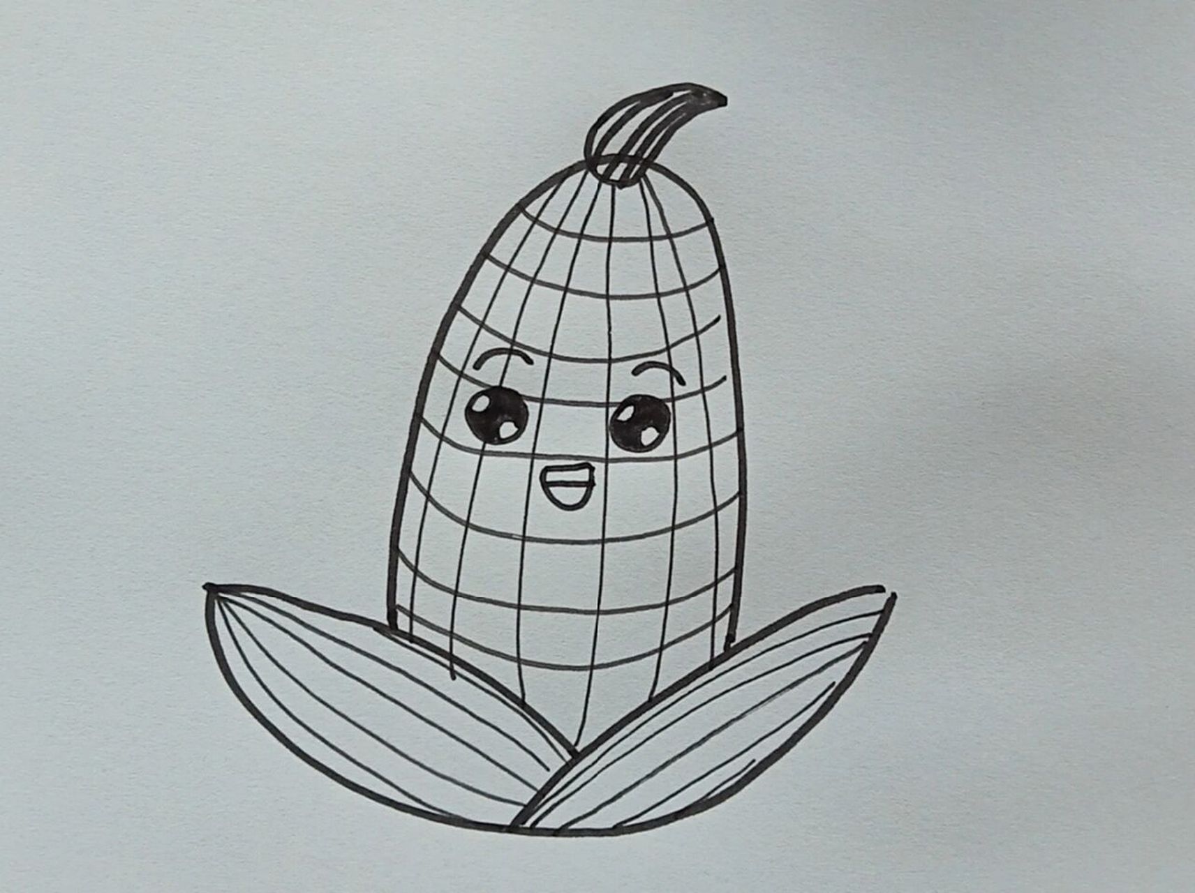 玉米叶简笔画图片