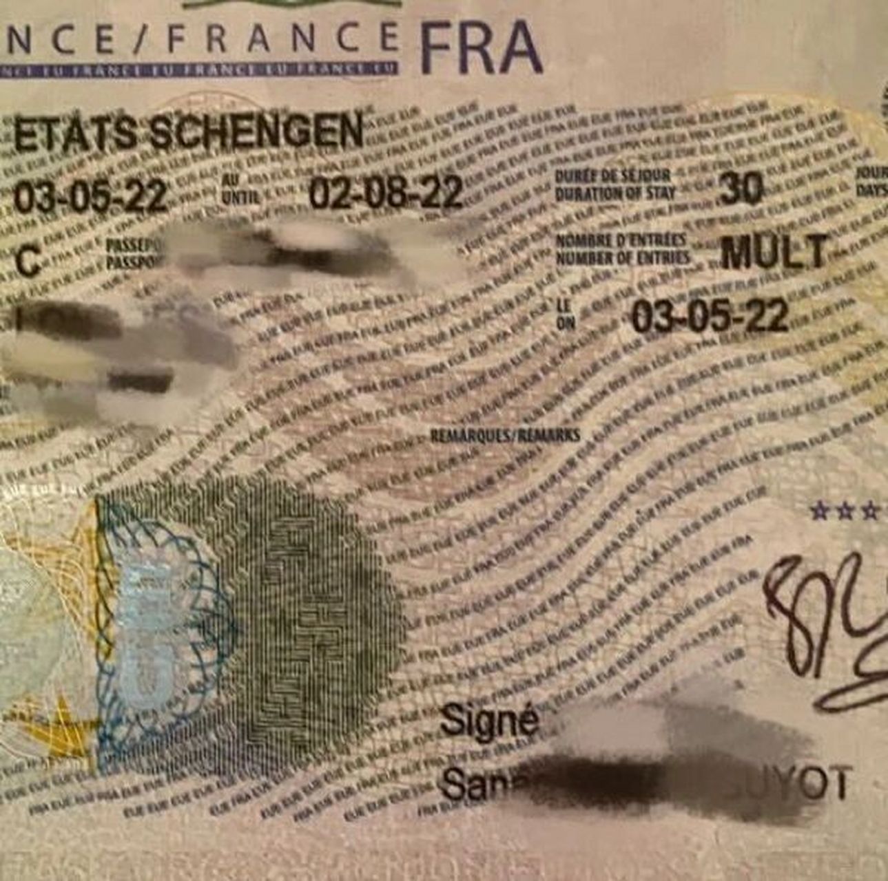 申根签duration of stay是总共停留30天吗 求问广大网友这个是多次入