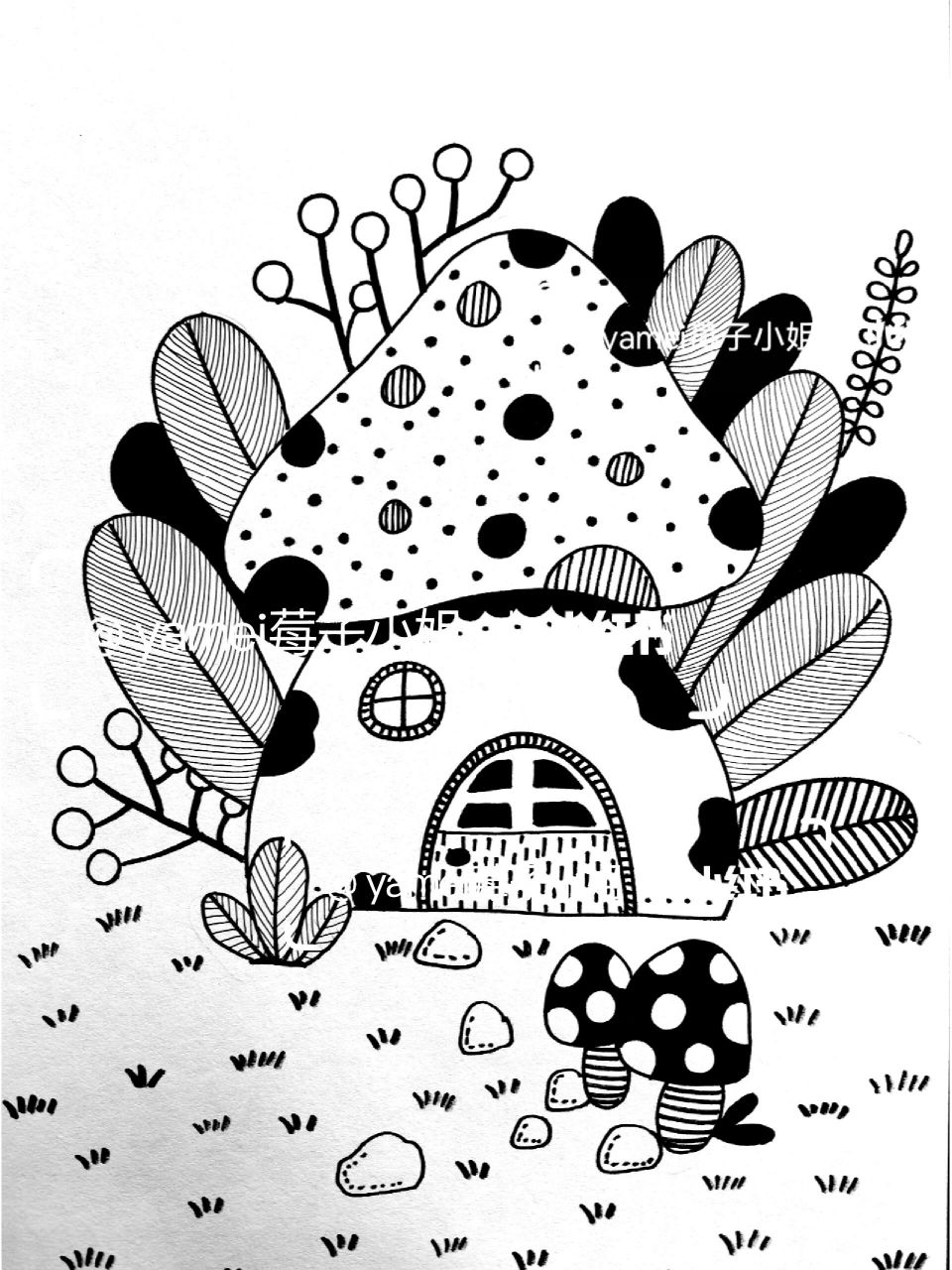 儿童房子系列线描 整理了一份关于房子系列的儿童线描画,有入门级的