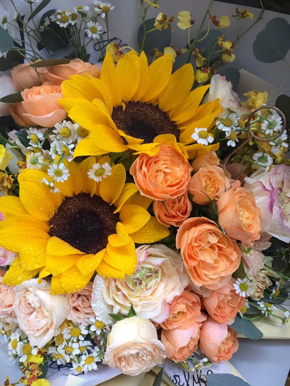 橙黄色系花束|温暖治愈祝早日康复|深圳花店 同事生病了 准备去看望她