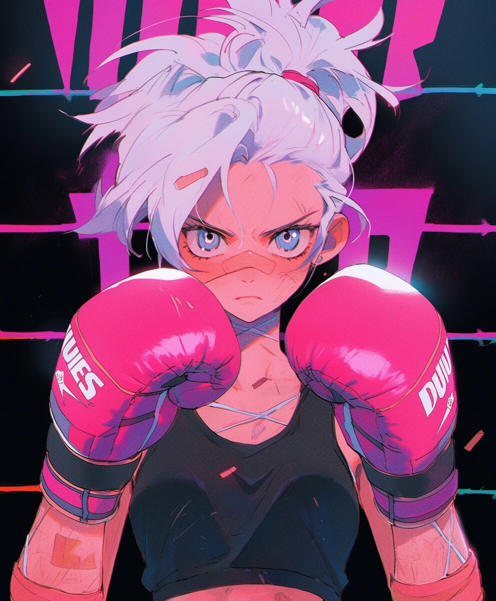 女生头像·拳击女孩·送给喜欢全力以赴的你