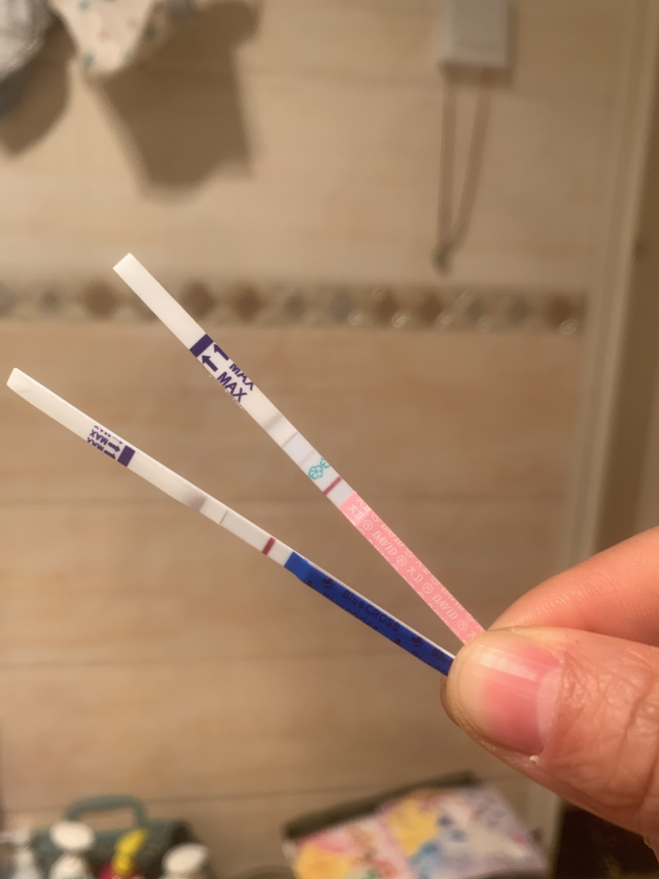 排卵第9天,同房第8天,上面是排卵试纸,下面是zzy白板!