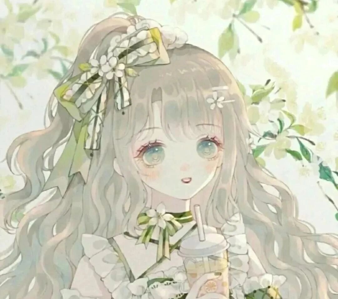 冰冰凉凉薄荷绿动漫女生头像