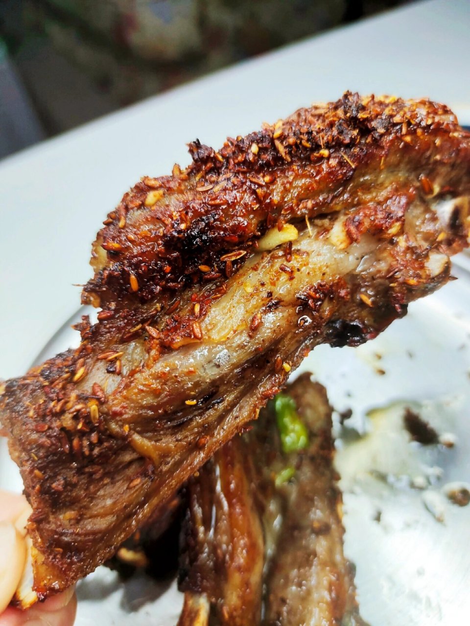 家庭烤羊排安排上了肥美鲜嫩‼️ ✅烧烤料教程:孜然粒 花椒粒