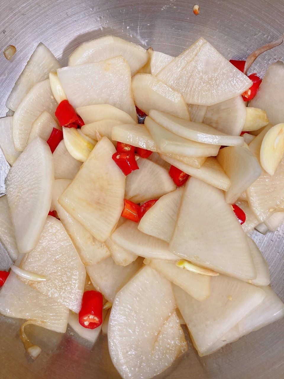 凉拌萝卜片,酸辣开胃噶本脆,好吃97 91食材91 白萝卜 91做法