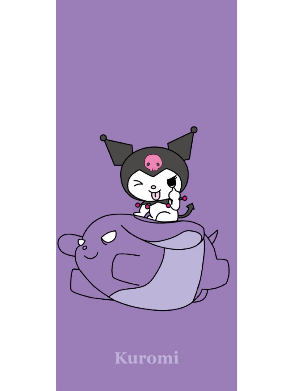 库洛米壁纸|紫色的库洛米免费壁纸来啦! 可爱又性感的库洛米～ 真的是