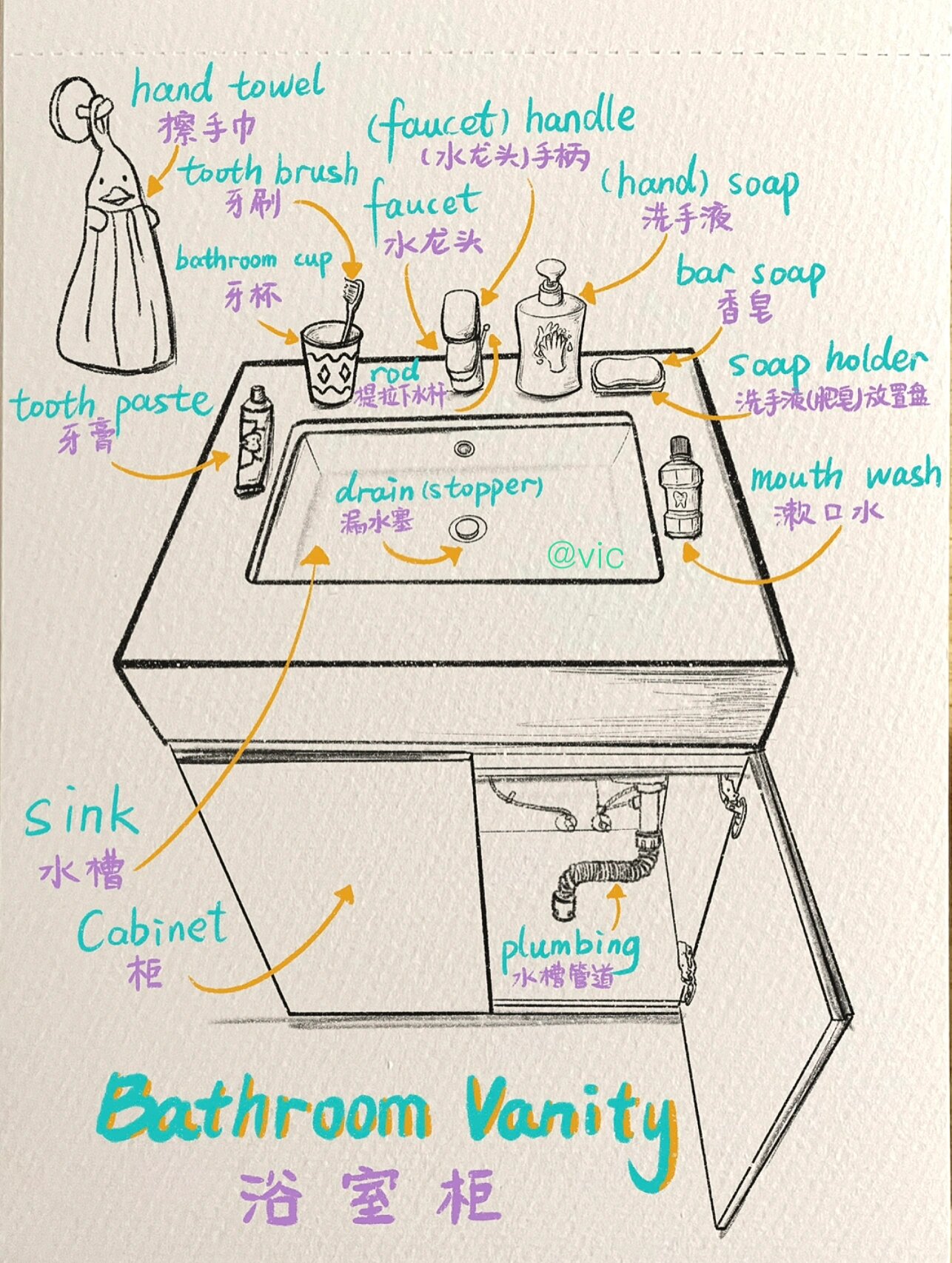🍊简笔画学英语系列