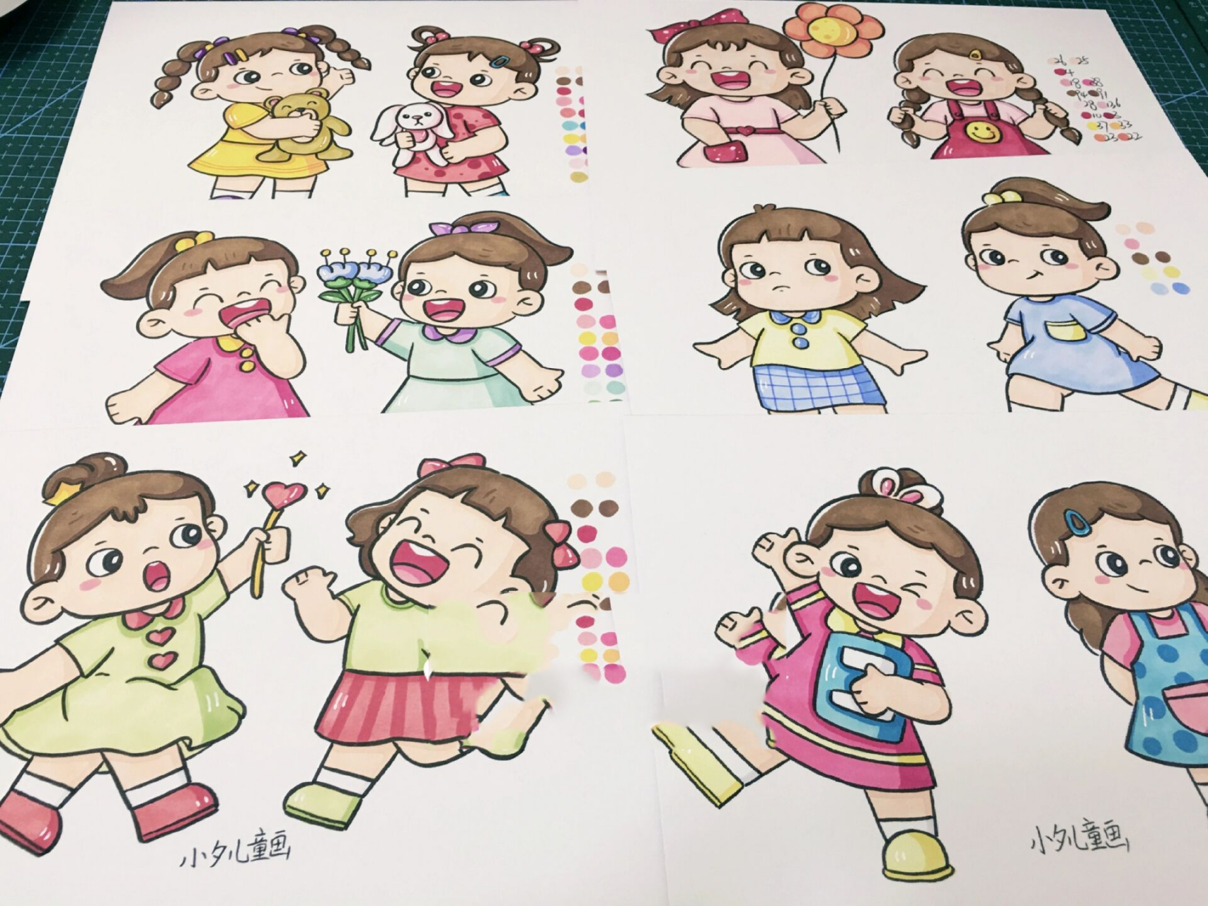 儿童画幼师考编女孩动态人体      儿童画 幼师考编 女孩人体动态