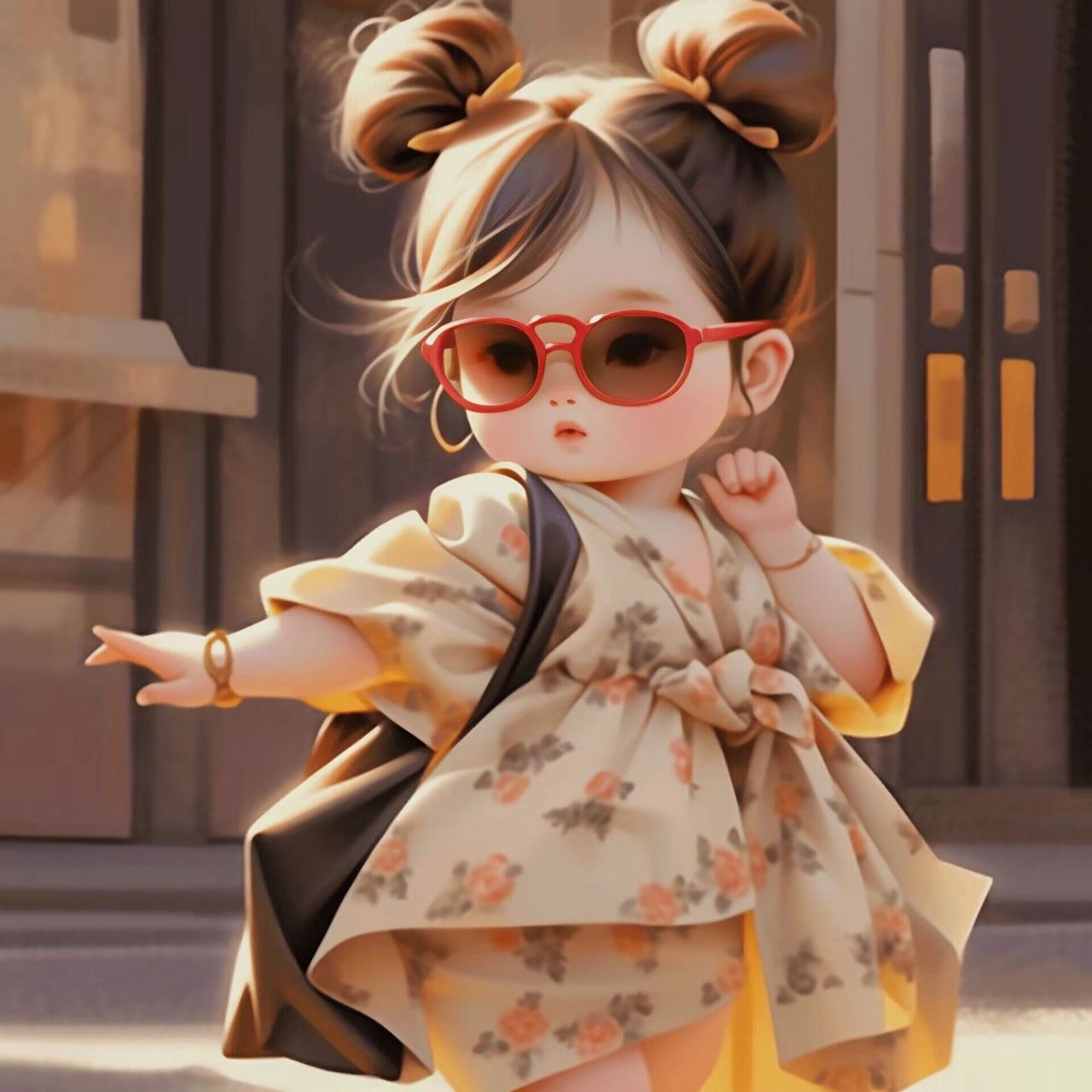 胖妞时装头像」 碎花系列一 不怕你胖,就怕你不时尚.