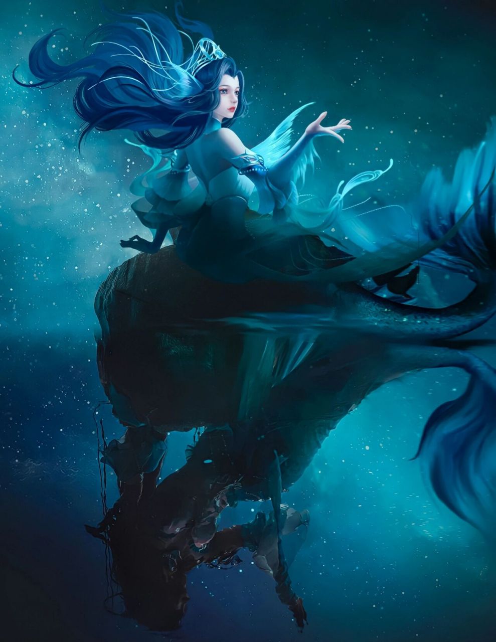 动漫女神 苍澜高清修复壁纸 人鱼公主