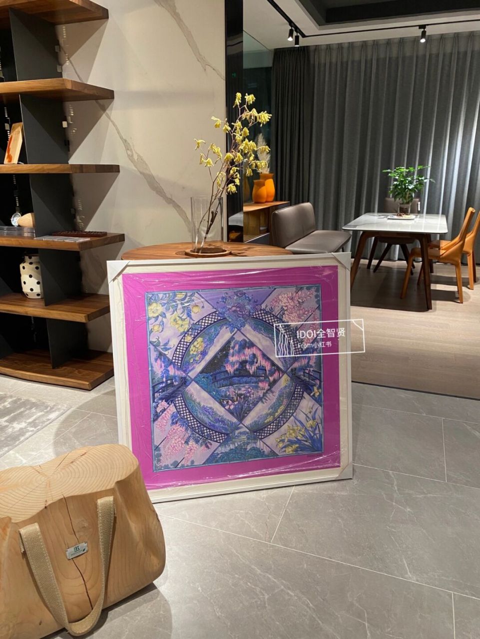 93分享|第7条爱马仕丝巾装裱 莫奈花园 93主题:giverny 93设计