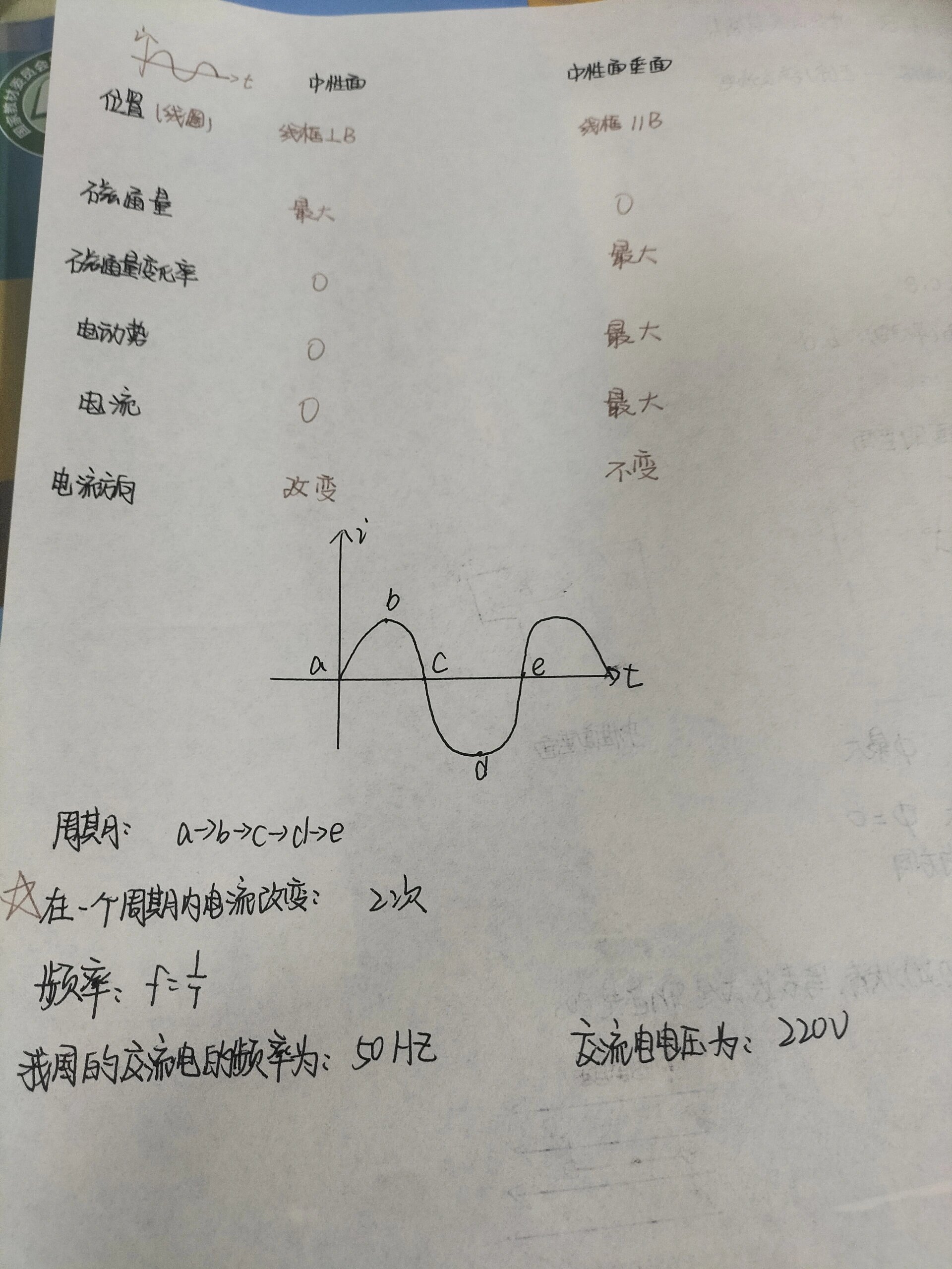 中性面垂直面图片