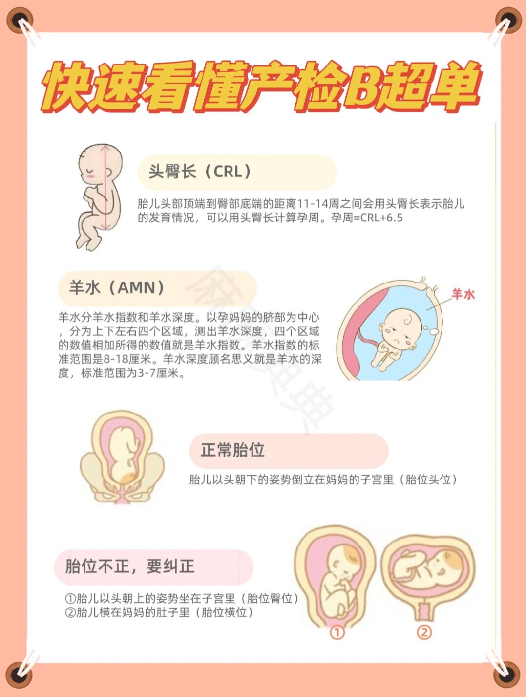 1-40周胎儿正常值对照表