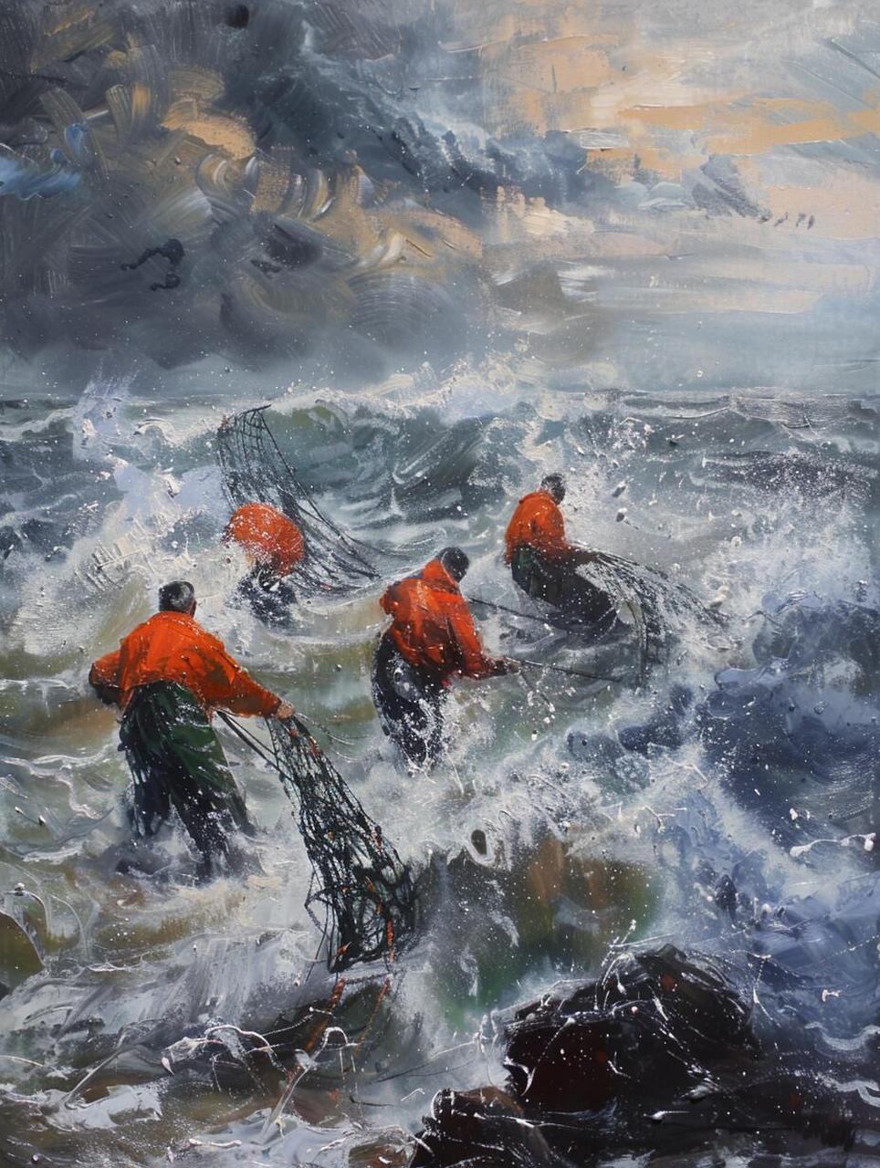 ai油画|暴风雨到来之际