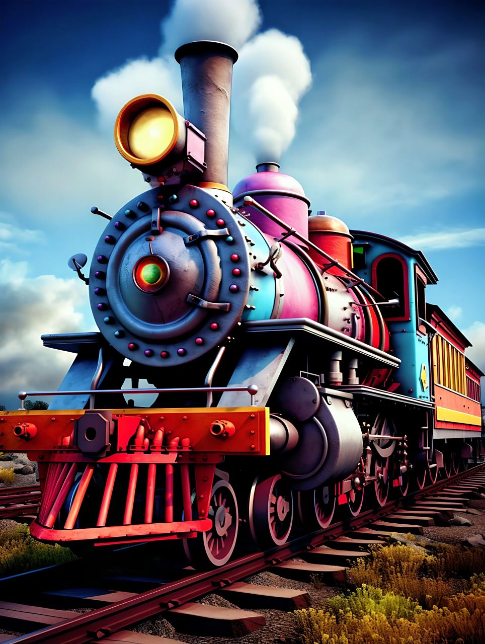 绘画素材千集分享|火车头组图【398】