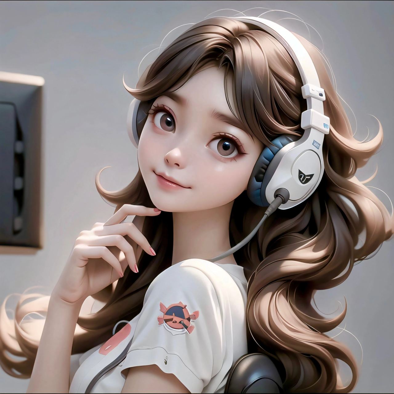 戴耳机95的小姐姐7815迪士尼公主风格女生头像 原创图片93