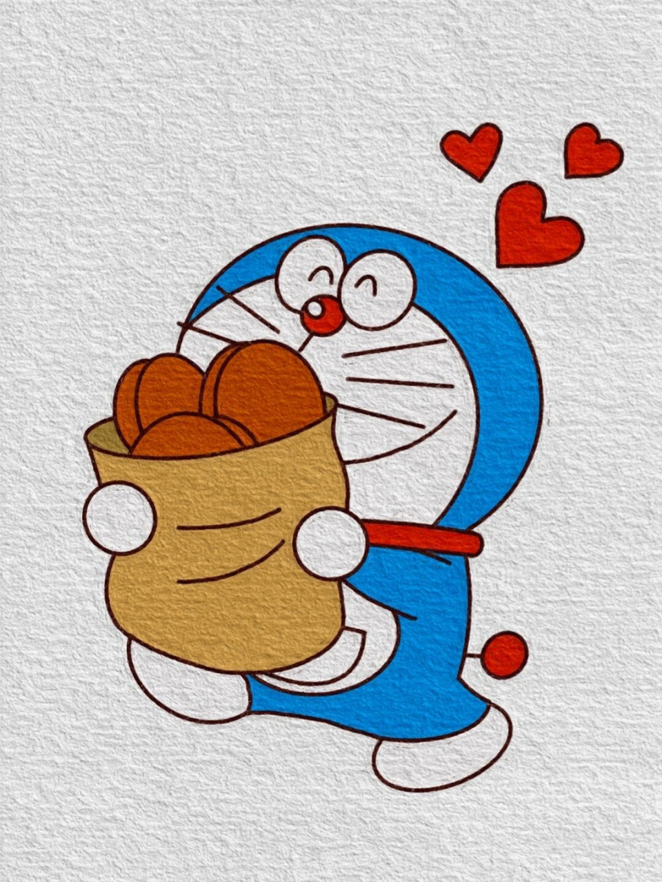 哆啦a梦简笔画教程已附色(100/46) 好多人说我喜欢圆嘟嘟的东东,没