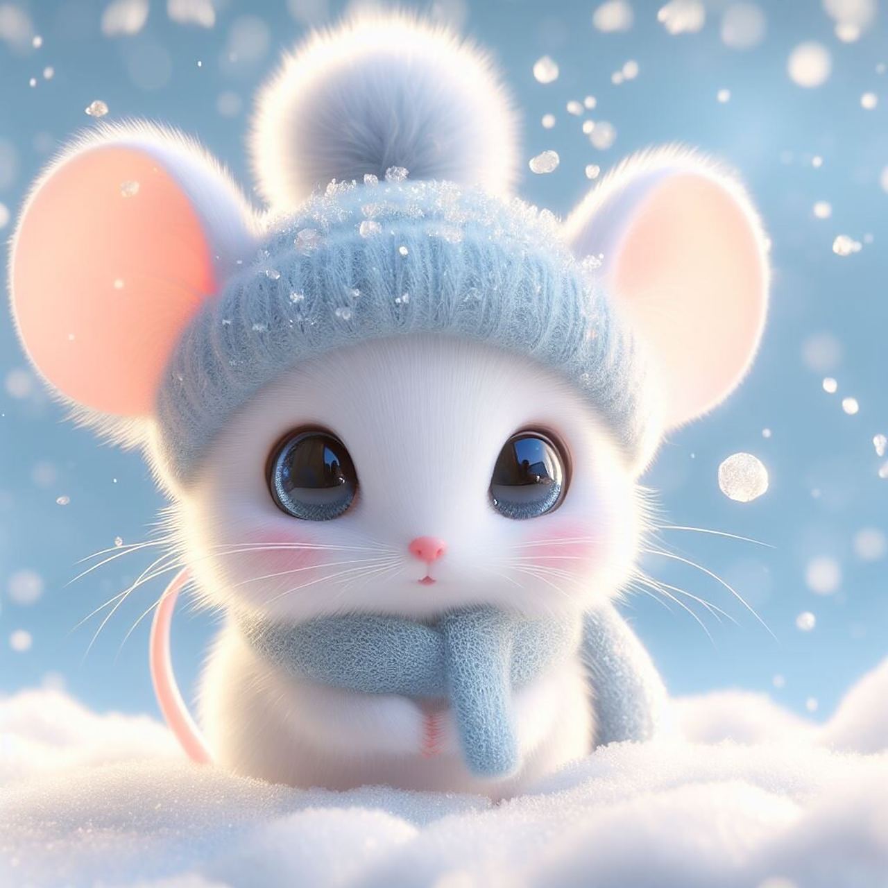 ai头像绘图精美壁纸 萌萌小老鼠头像送给大家 十二系列头像会持续更新