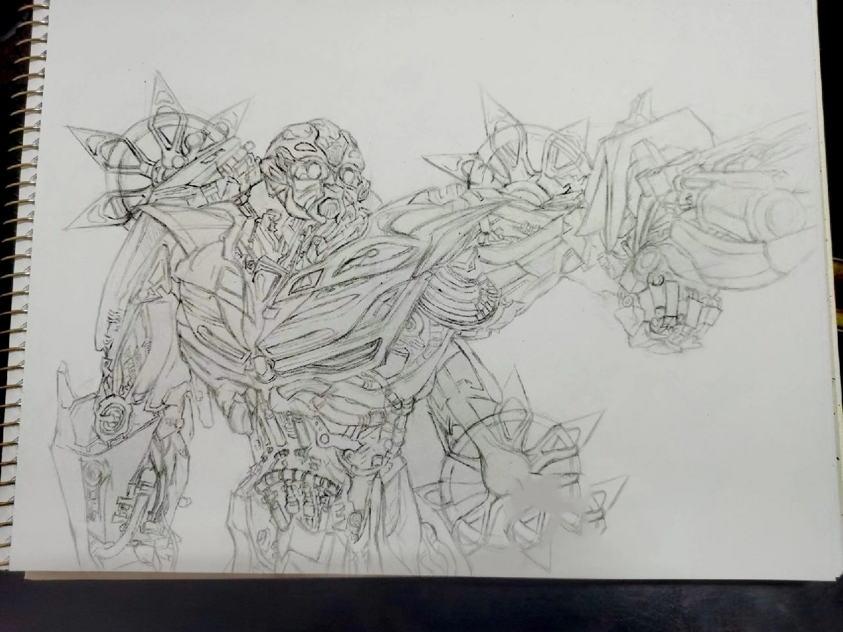 (彩铅绘画) 大黄蜂是变形金刚中我最喜欢的机器人之一,不仅仅是因为他