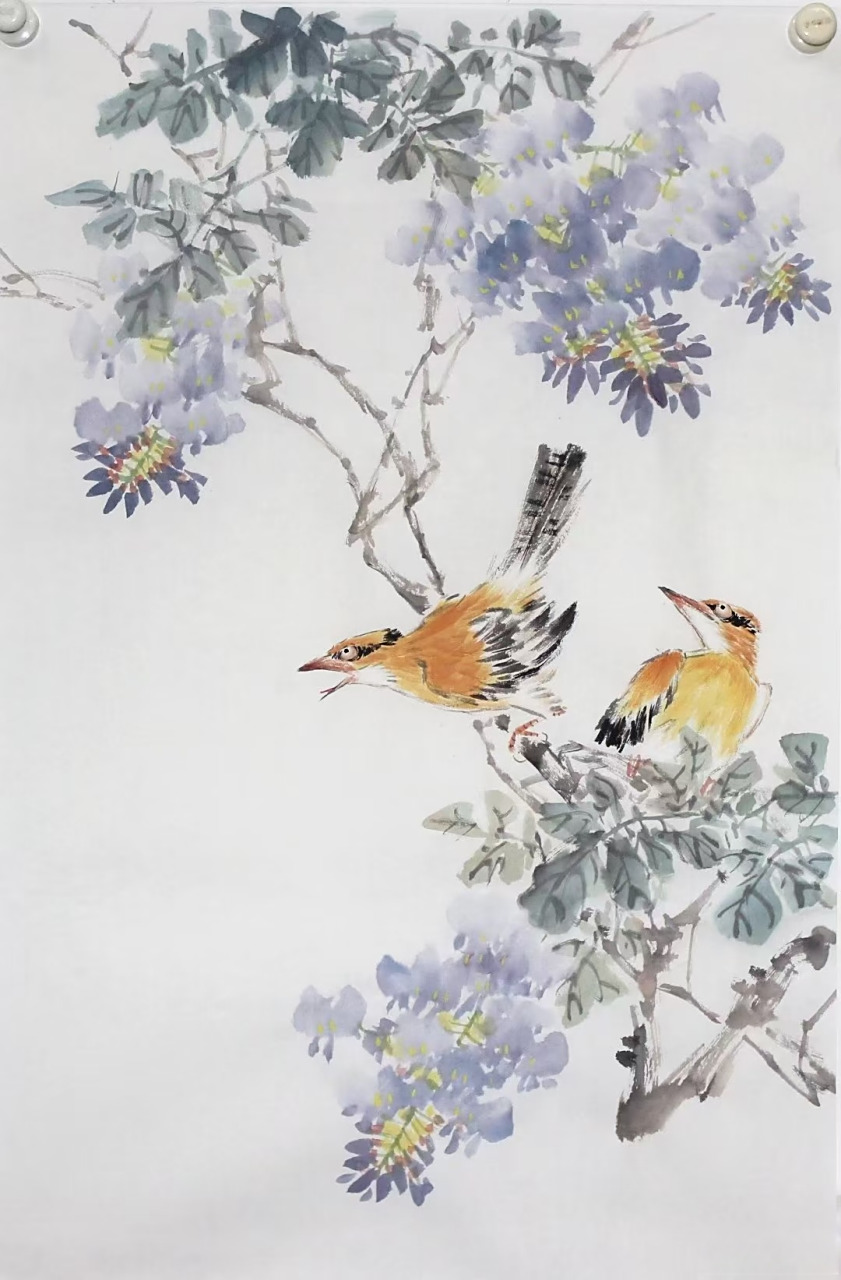 画家蒲青松老师花鸟作品#艺术##国画