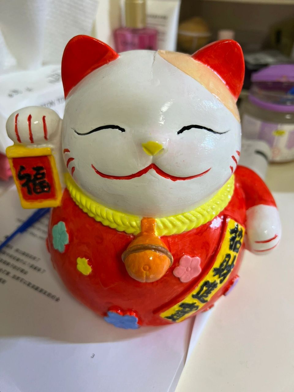 石膏娃娃 招财猫 摆在家里太好看啦