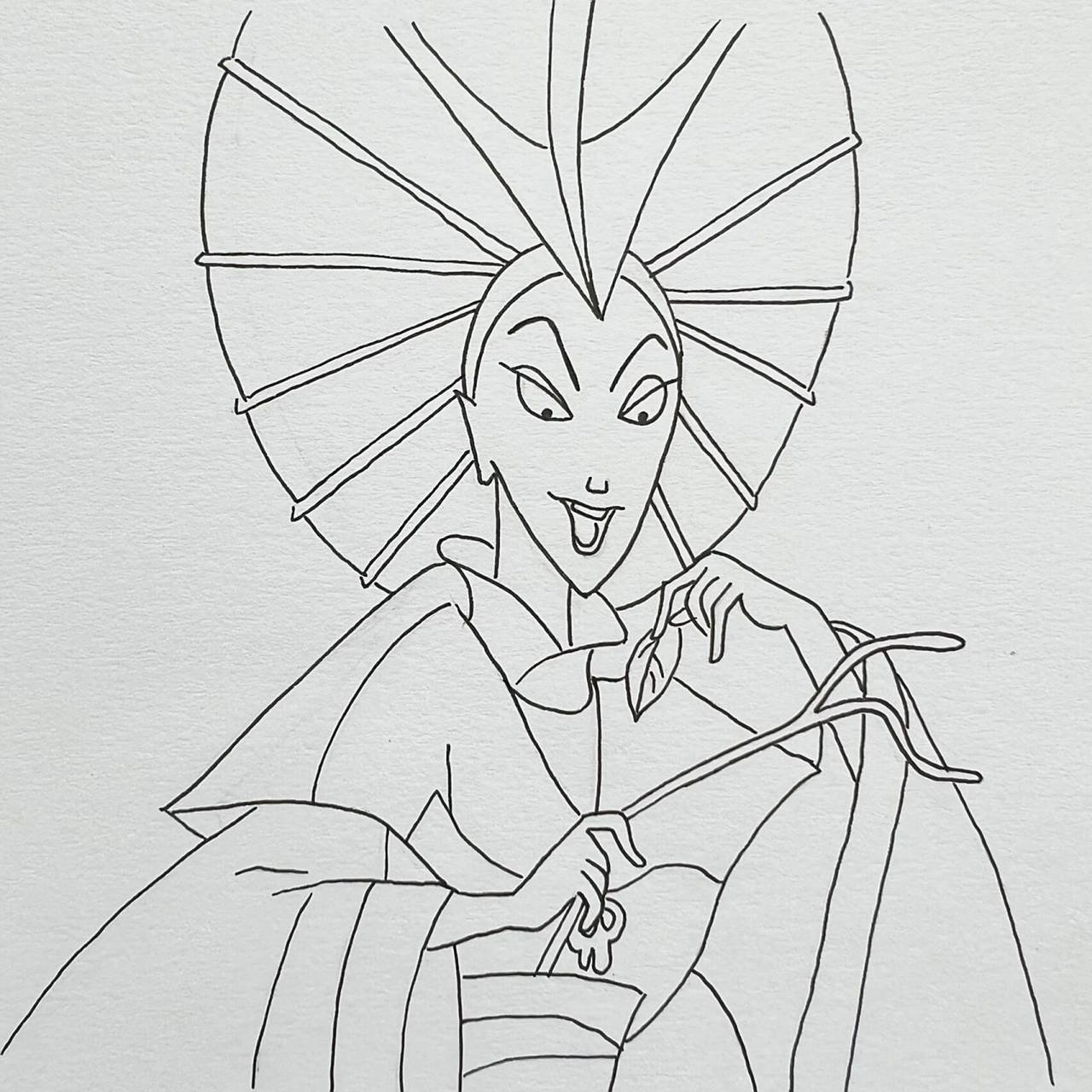 简笔画||石矶娘娘78(附过程图和96) 小时候最喜欢看哪吒传奇了 石