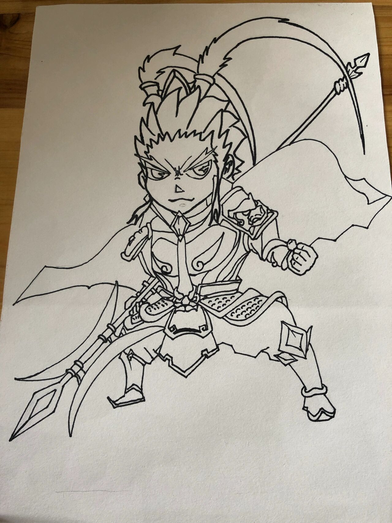 吕布 三国 卡通人物画