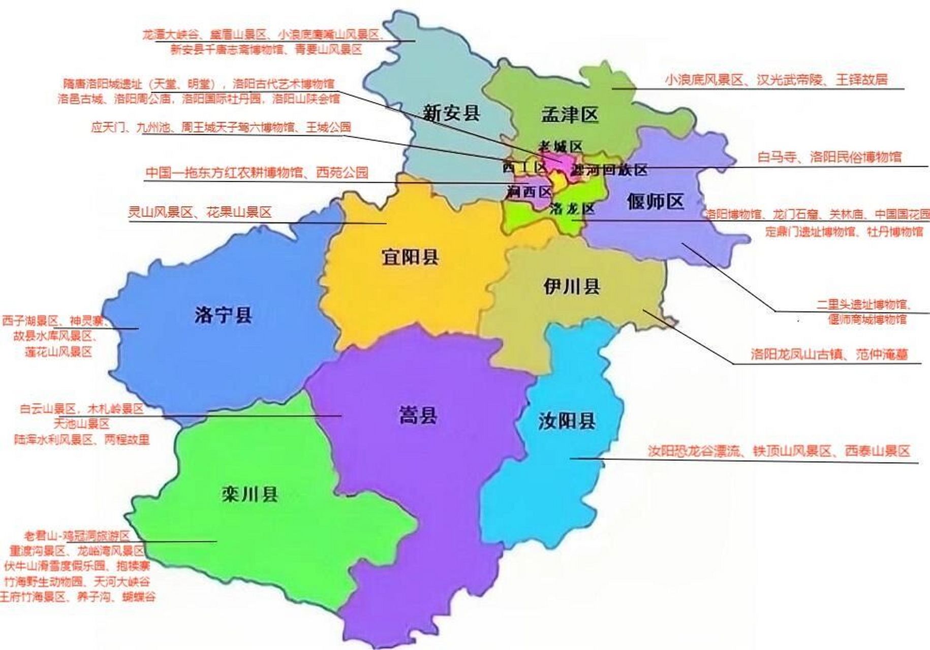 洛阳市区县地图图片