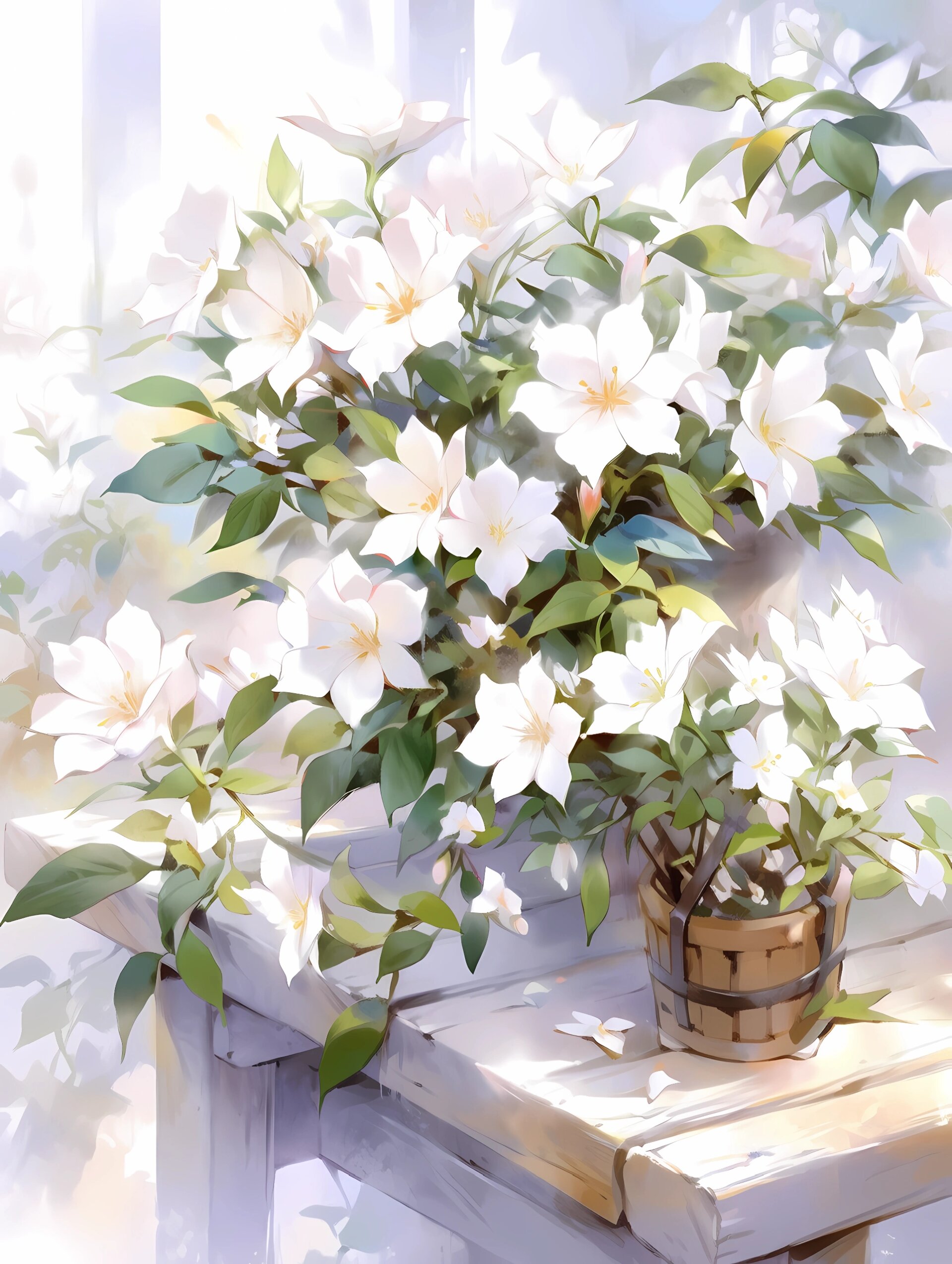 壁纸|栀子花