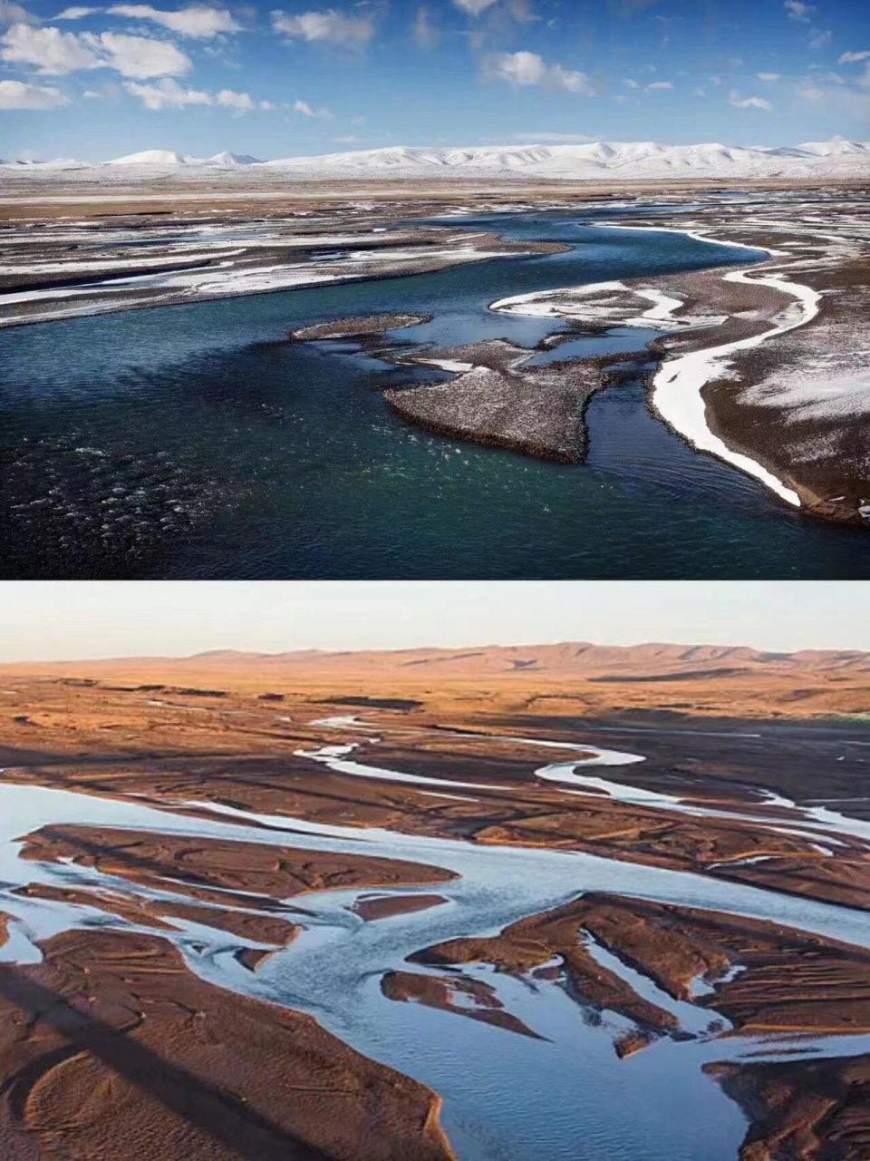 发源于唐古拉山脉主峰格拉丹东西南侧姜根迪如雪山的冰川,冰川尾端