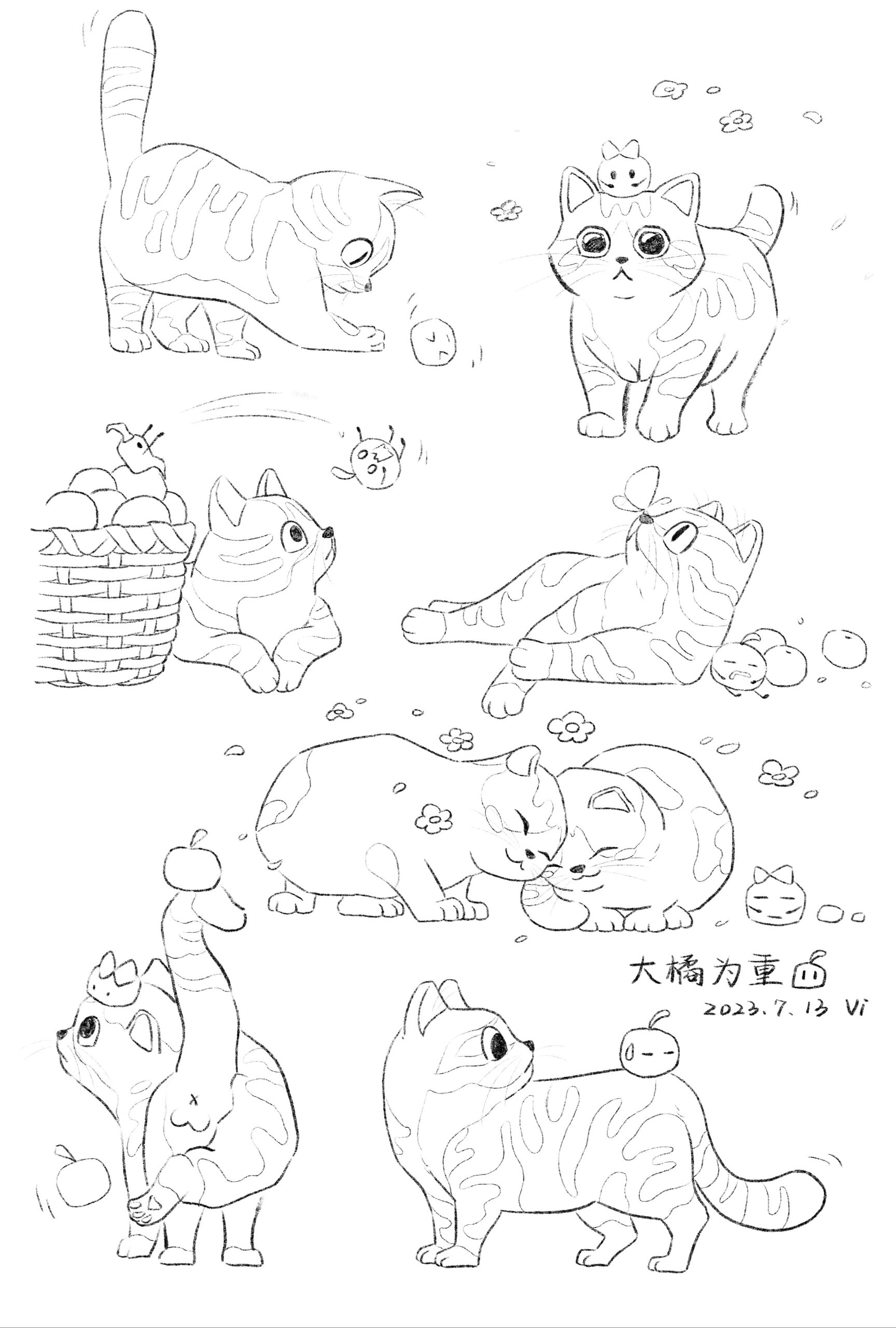 猫画法夸张法图片