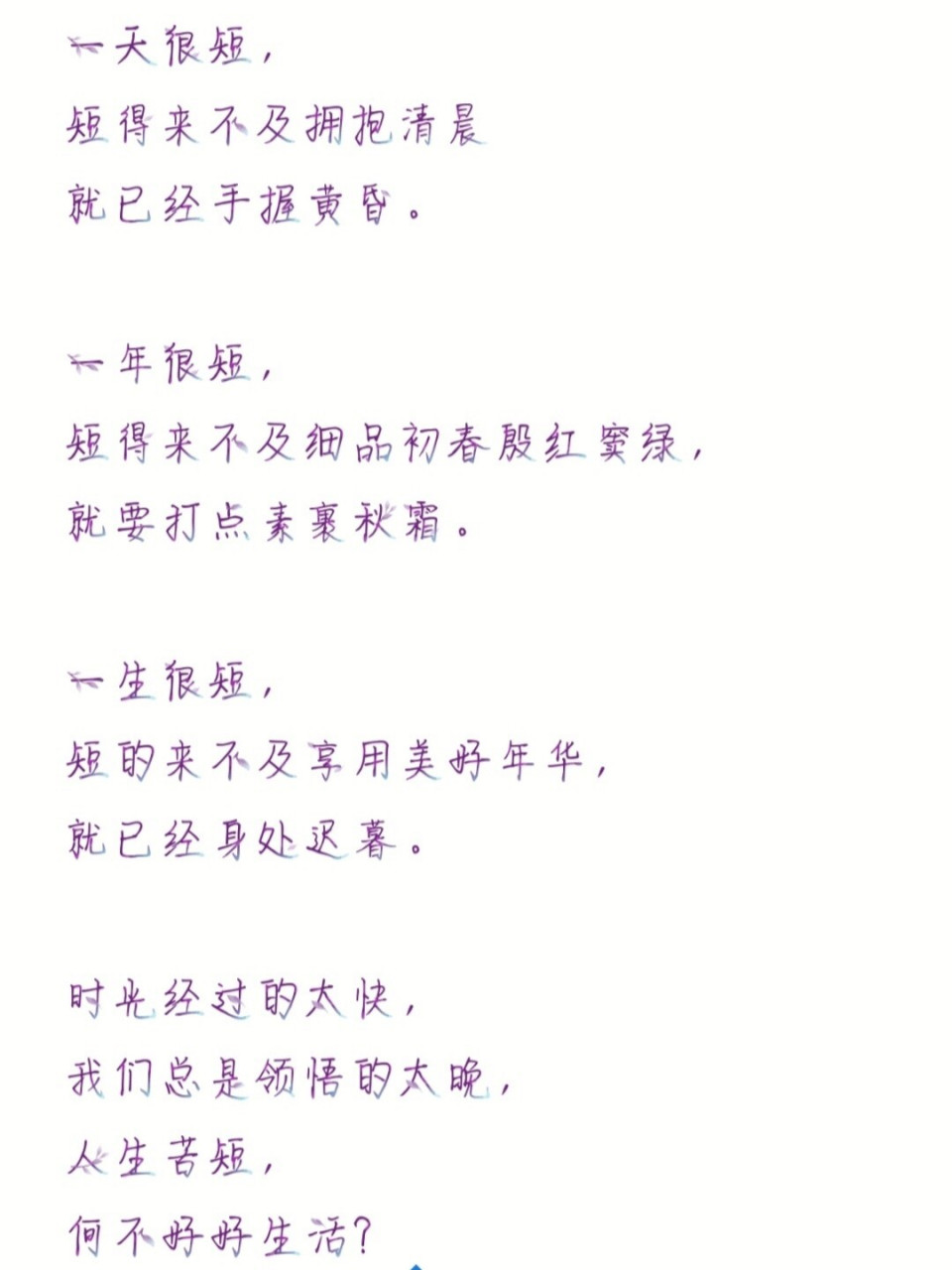 人生之短,短到来不及品味.