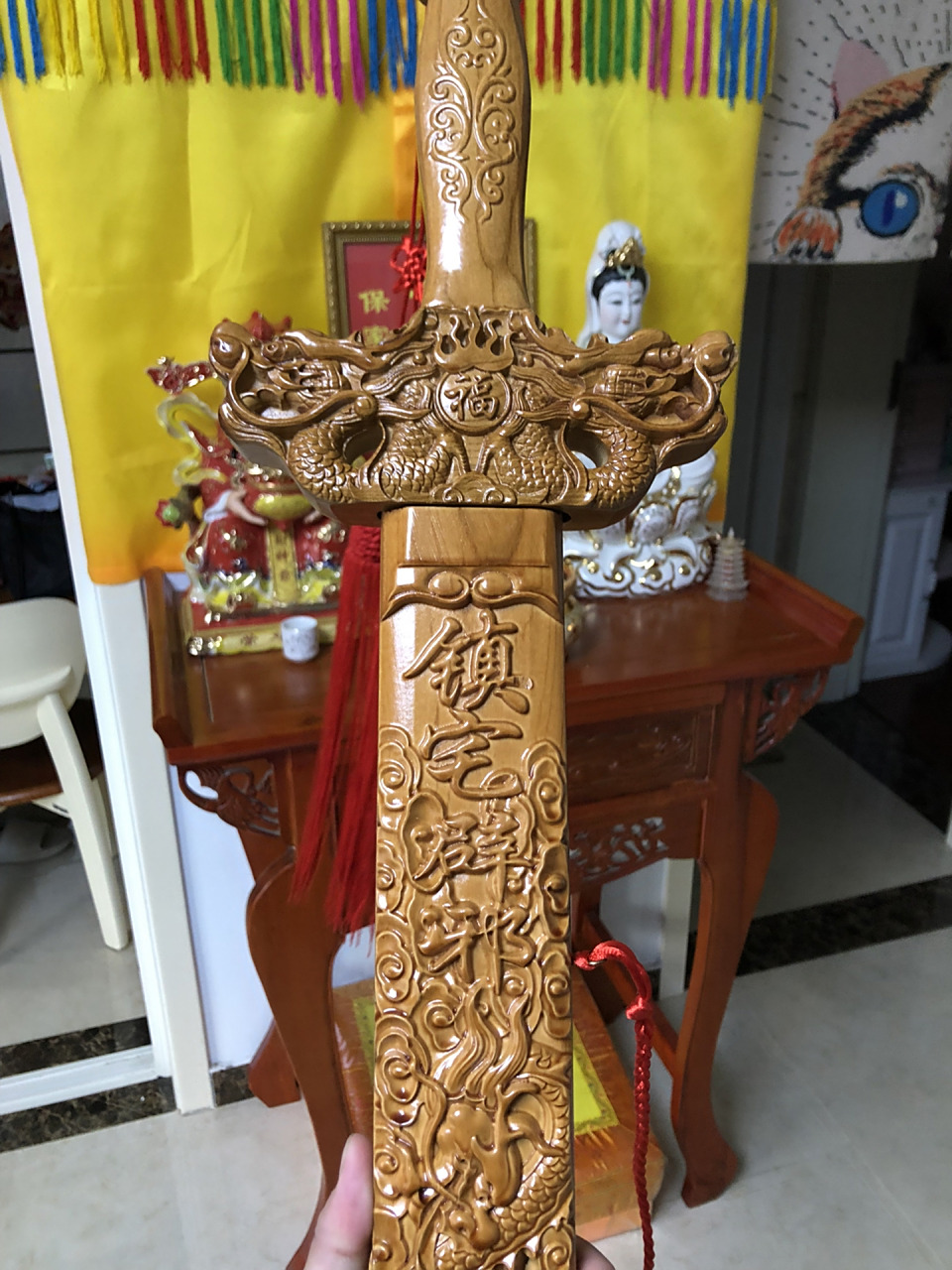 辟邪镇宅桃木剑 买了把1.2米的大宝剑