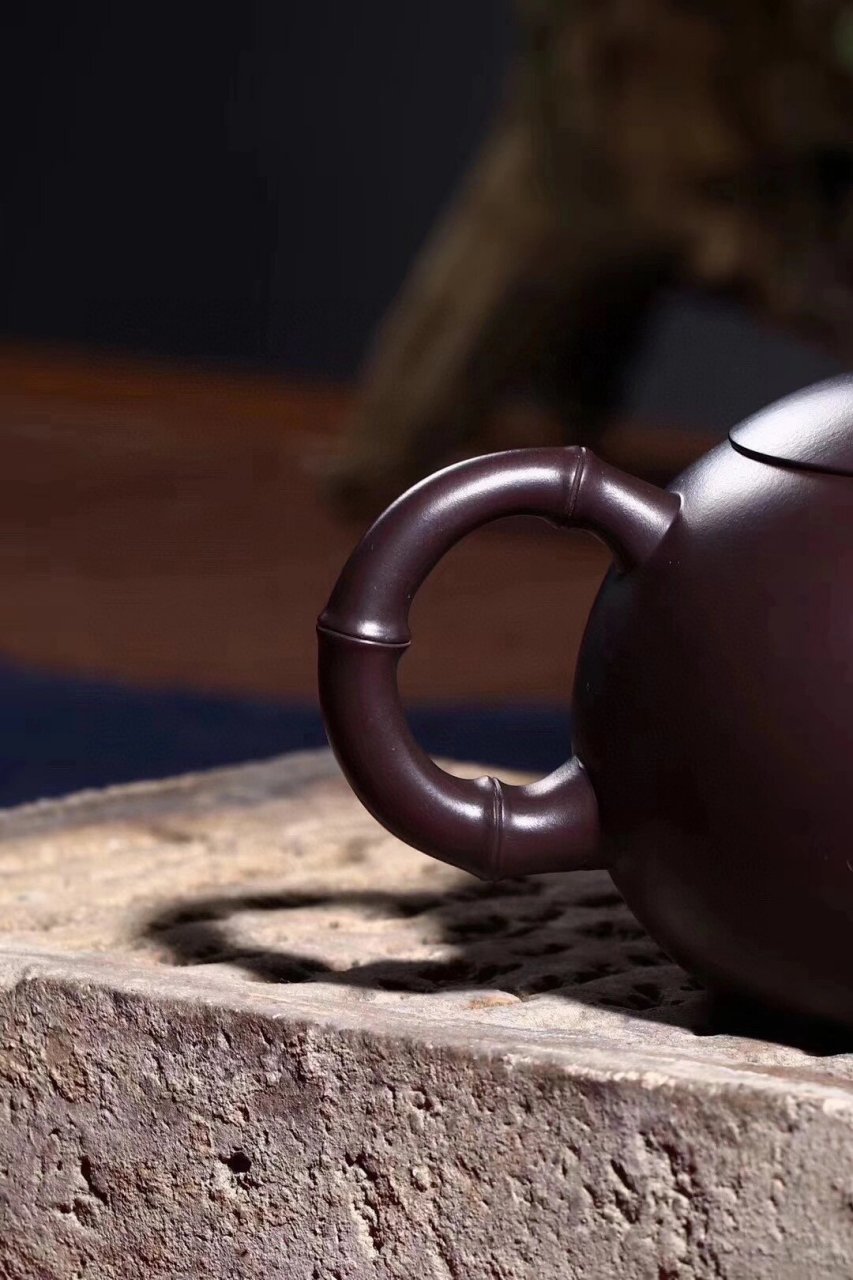 吴敏紫砂壶招全国合作商 9797【西施竹】泥料:家藏老紫泥  280cc