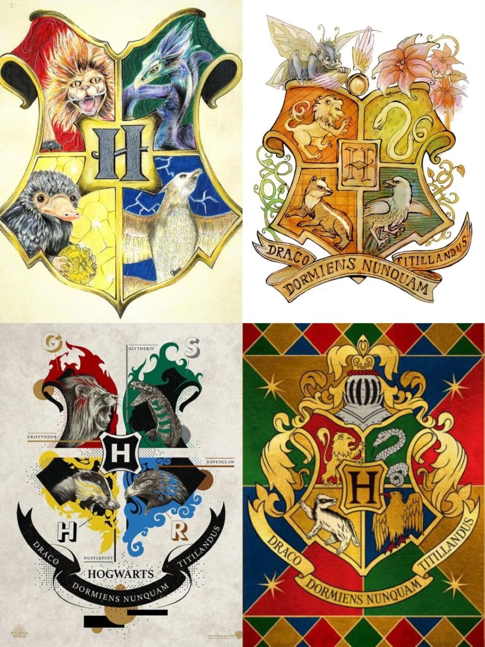 78一些精美的霍格沃茨校徽|哈利波特素材④ 自己收集的一大堆精美的