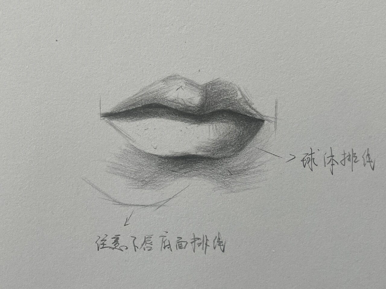 素描嘴巴作画步骤分享 工具  4b