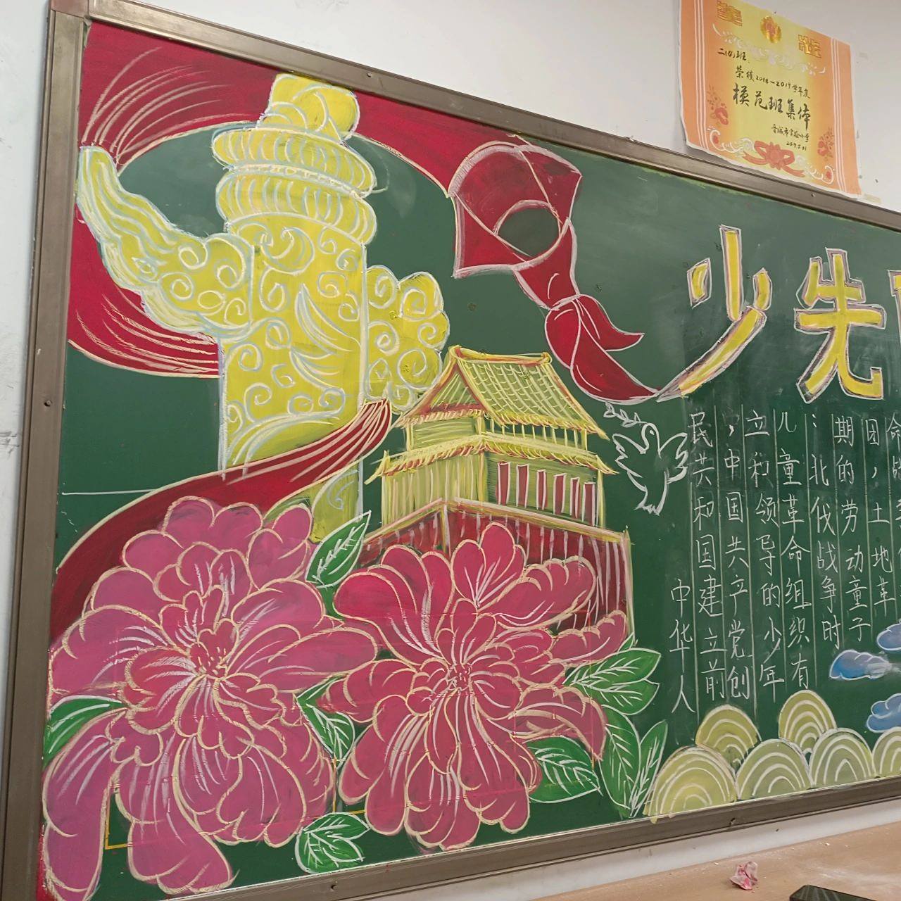 爱国黑板报   # 就是说是水粉版的少先队建队日黑板报