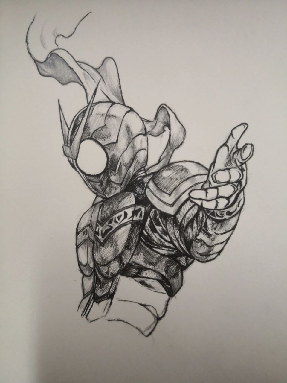 假面骑士w手绘步骤图   手绘w,一看就会,有手就行91