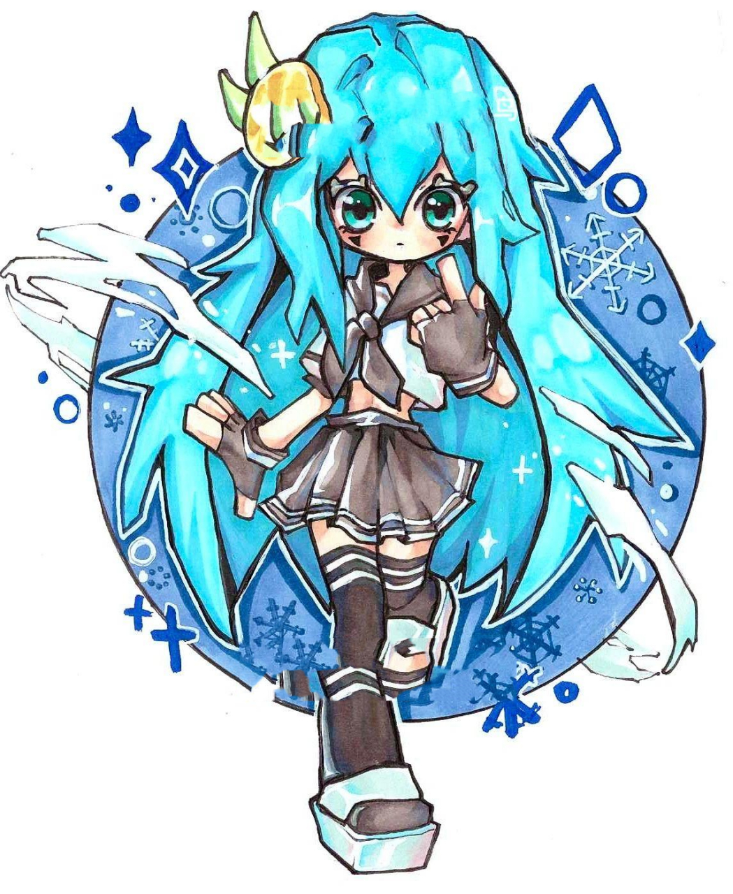 马克笔手绘/原创 凹凸世界 凹凸世界93安莉洁 99工具:97法卡勒