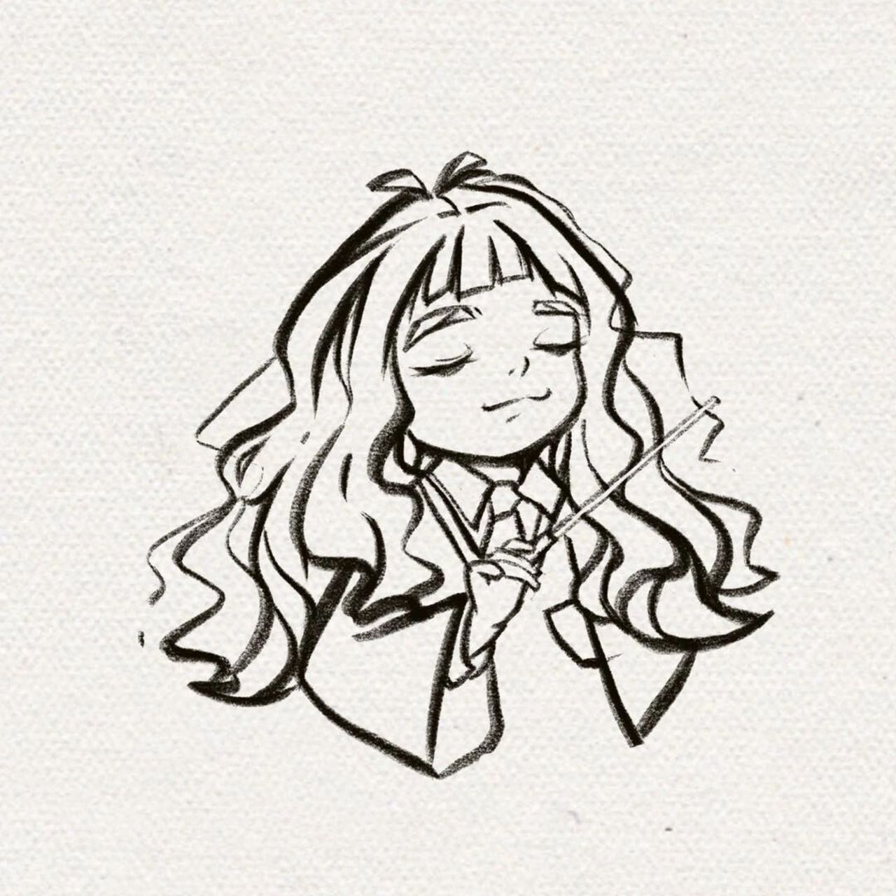 赫敏插画头像|许你星河璀璨(附步骤) 璀璨描边技巧get 	 画完之后觉得