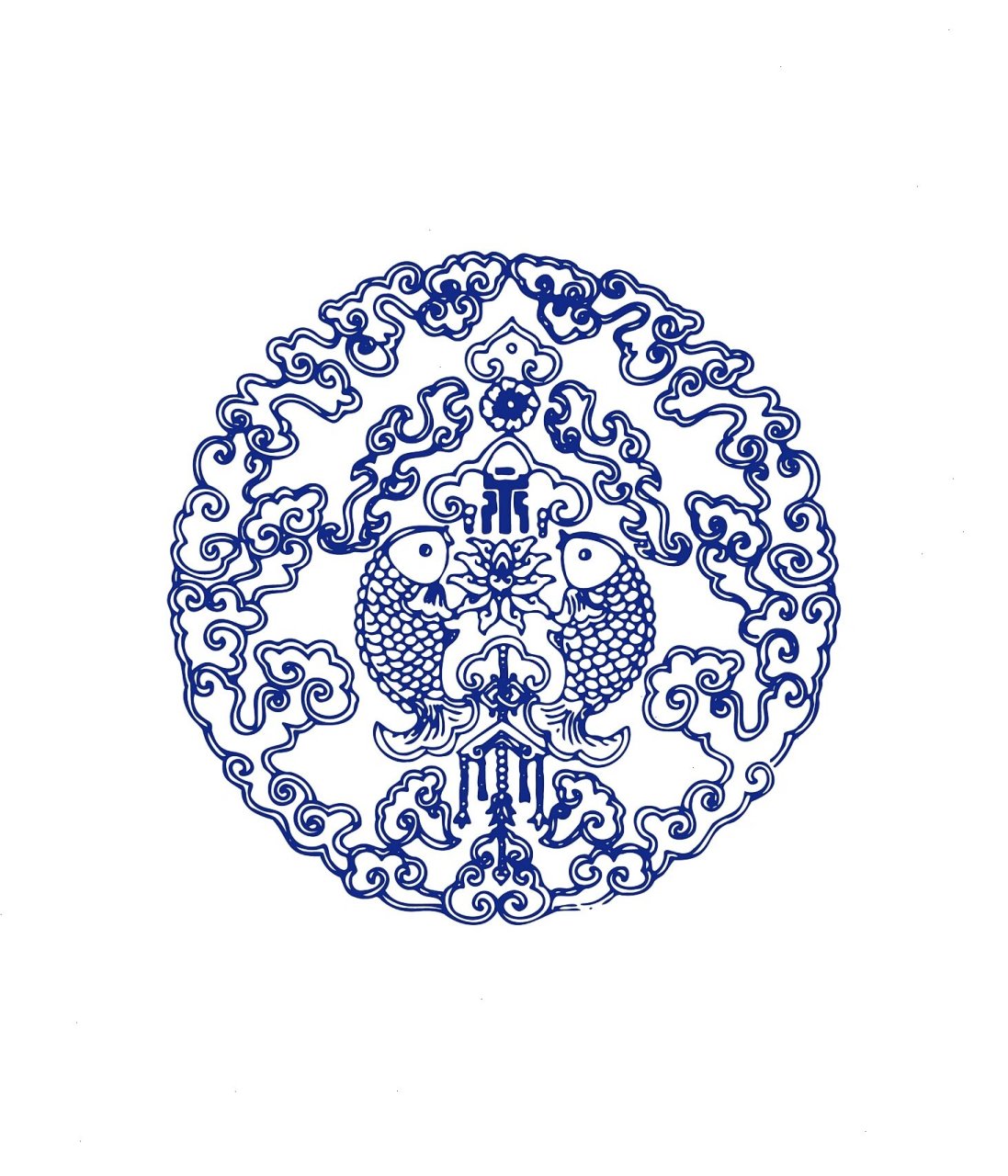传统古典图案纹饰-鱼纹(五) 鱼象征着财富,"鱼"字读音与"余"字相同