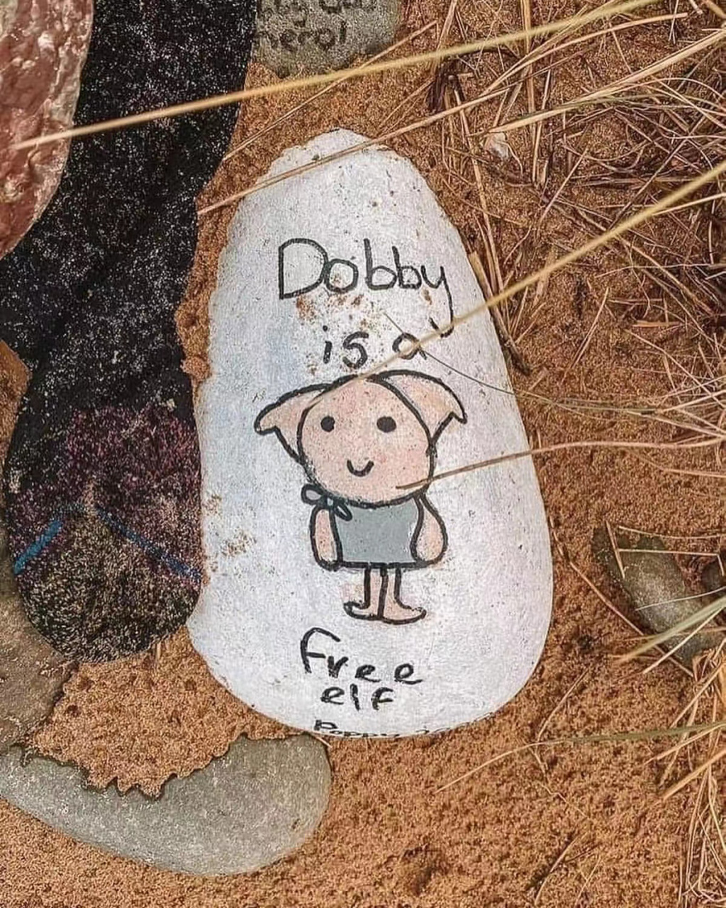 多比在威尔士淡水西的坟墓 多比是自由的精灵!