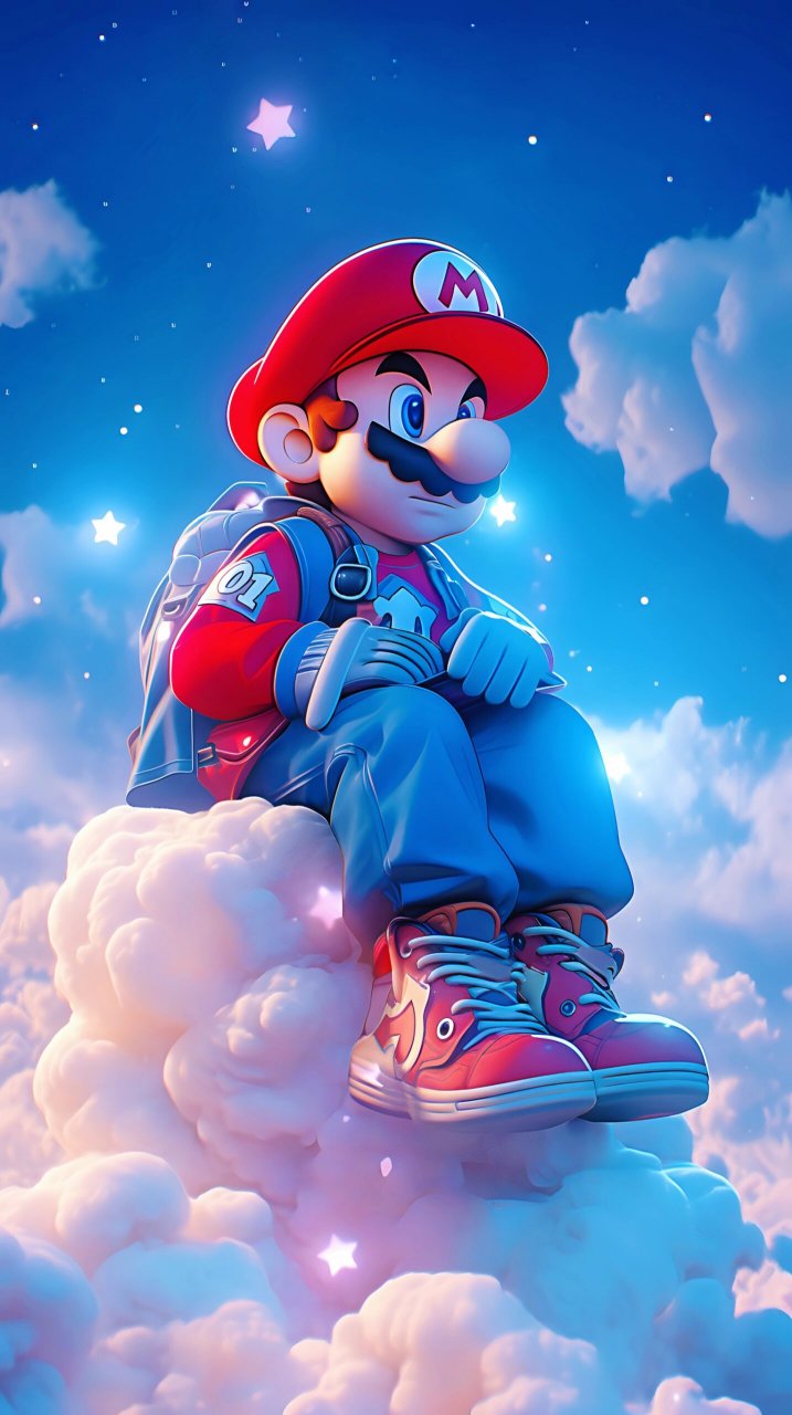 原创作品/【超级马里奥】在云端看星星 又到了一个星光灿烂的夜晚